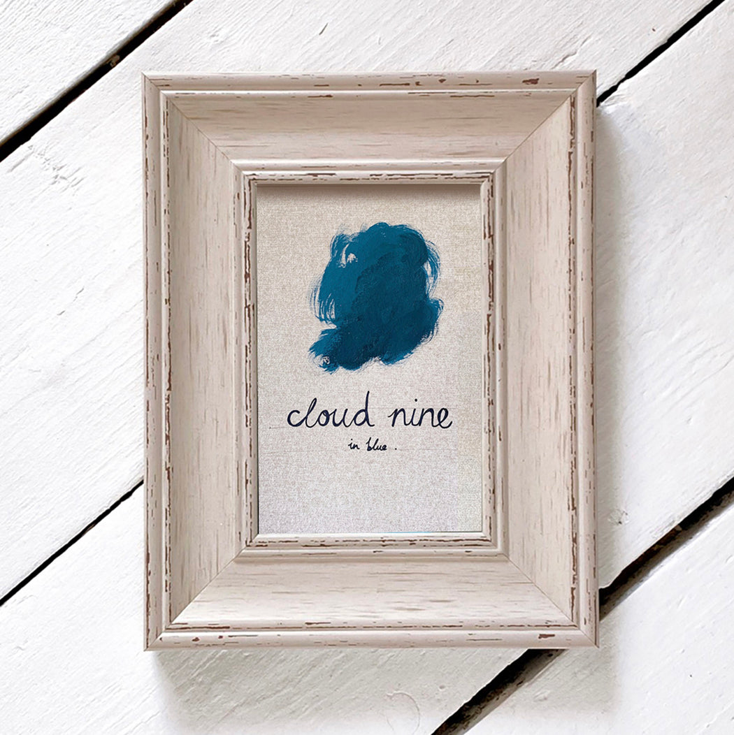 Limited edition signed A5 Print - Cloud Nine In Blue