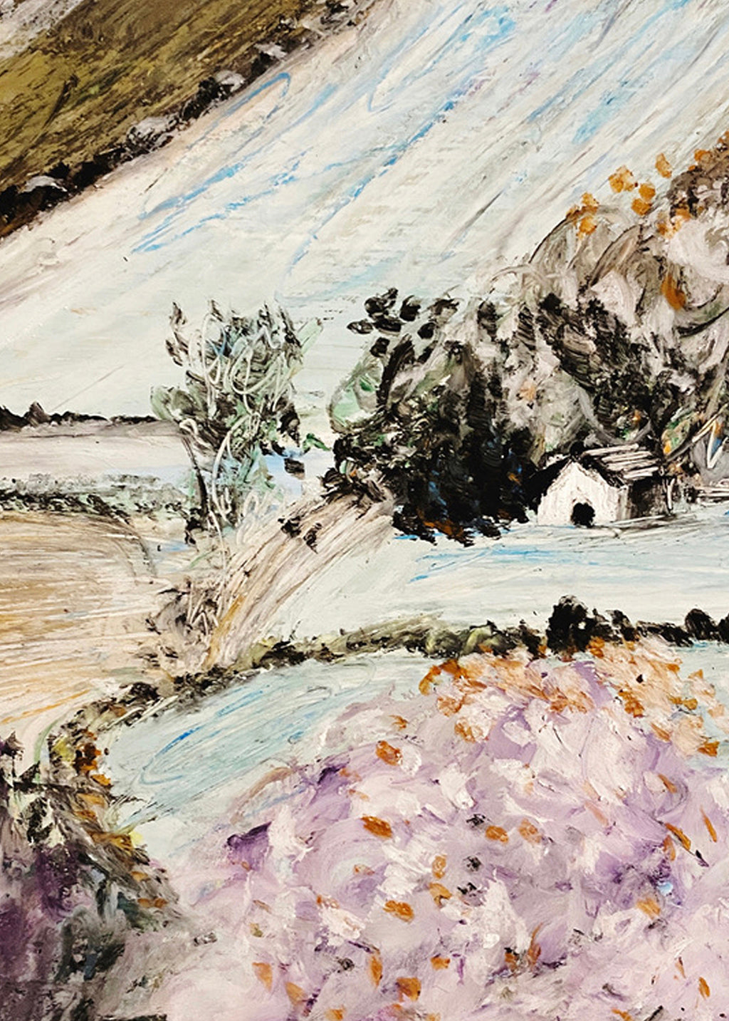 Limited edition signed A5 Print - Dusty Blue Fields On Wednesday