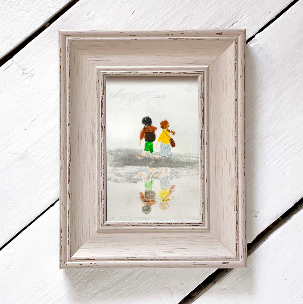 Limited edition signed A5 Print - Evening Beach Stroll On Friday