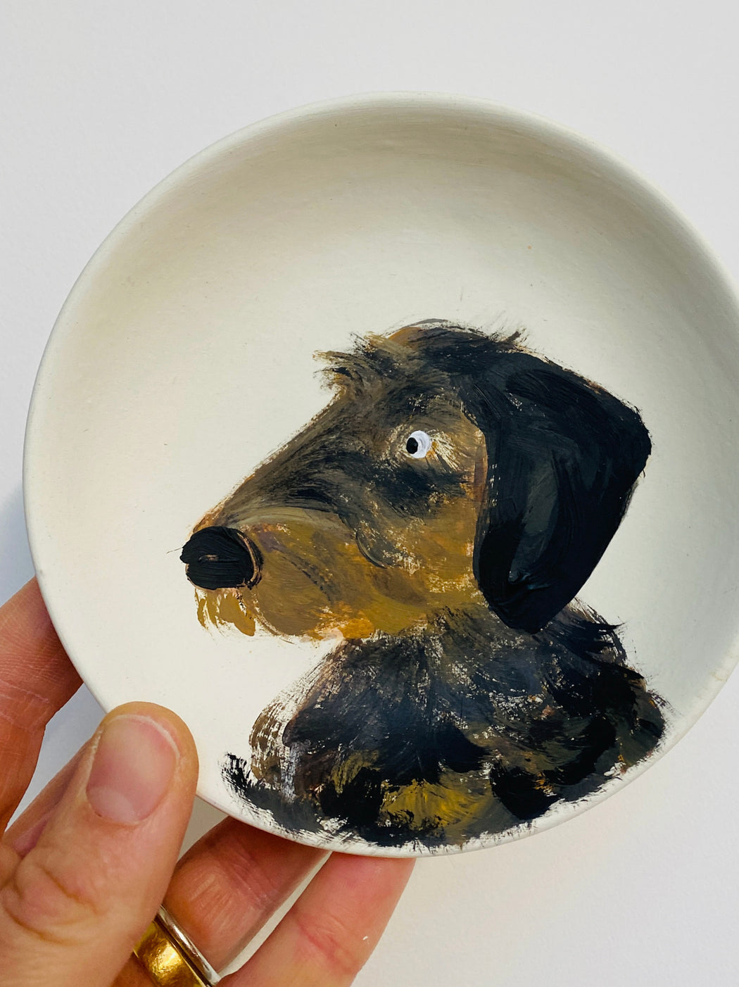 personalised mini-plate PET portrait