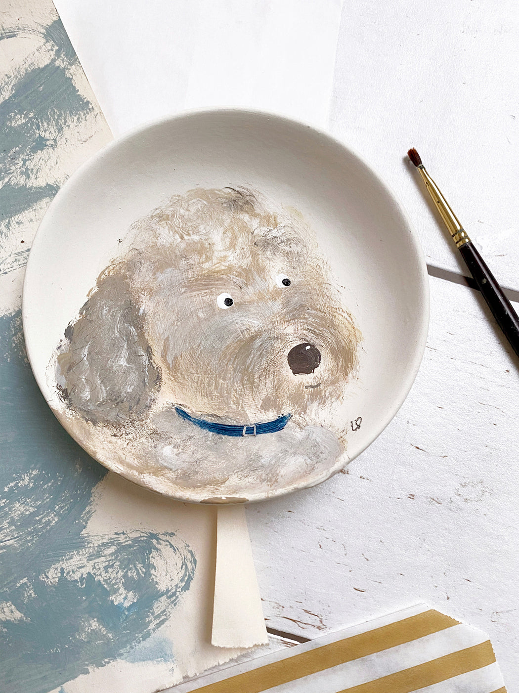 personalised mini-plate PET portrait