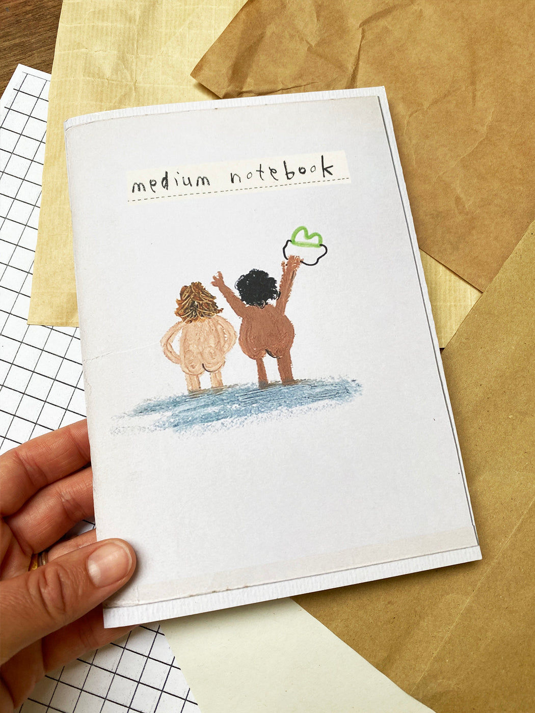 Medium Notebook - Bottoms Up! - A5 Plain