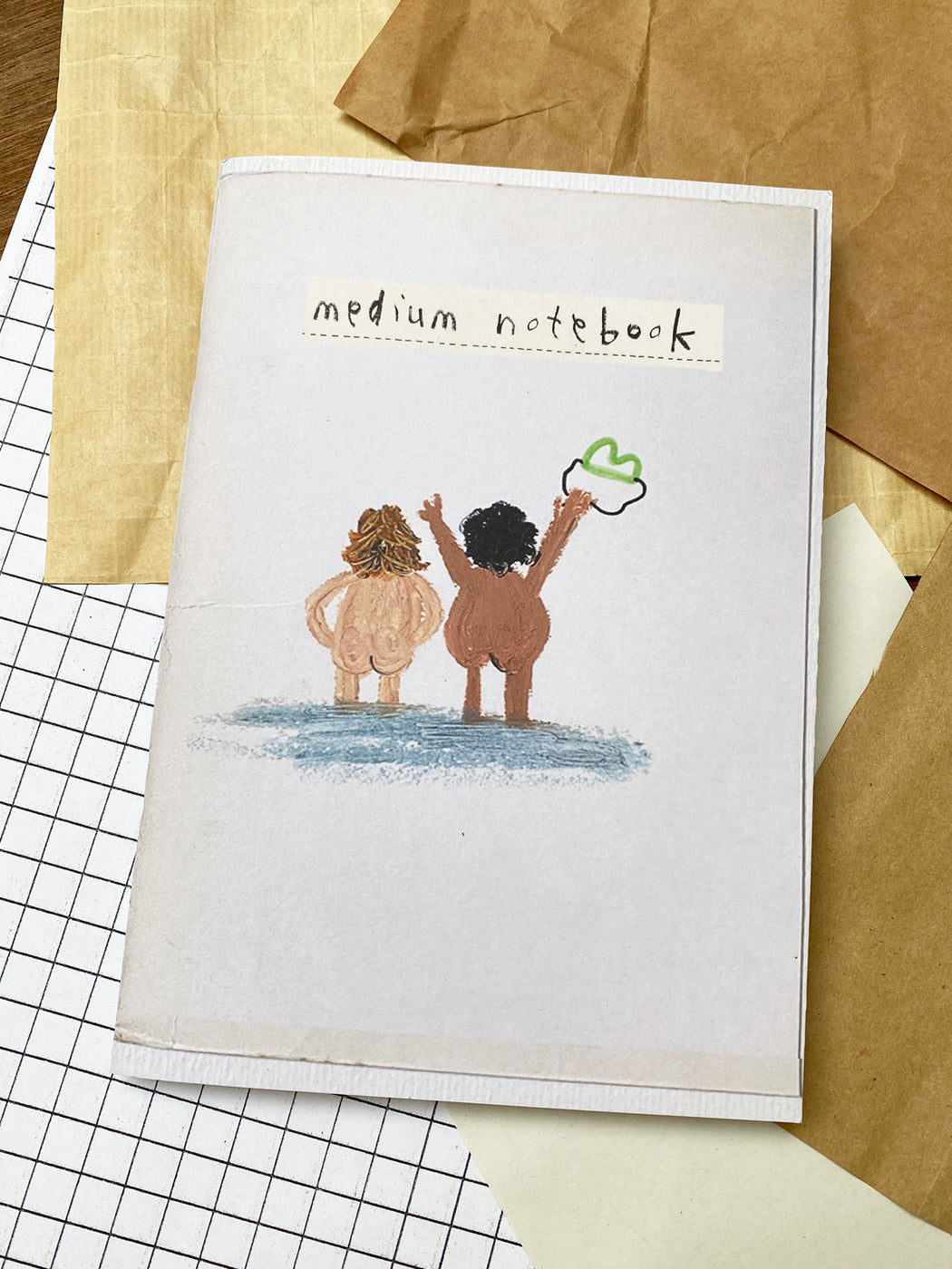 Medium Notebook - Bottoms Up! - A5 Plain