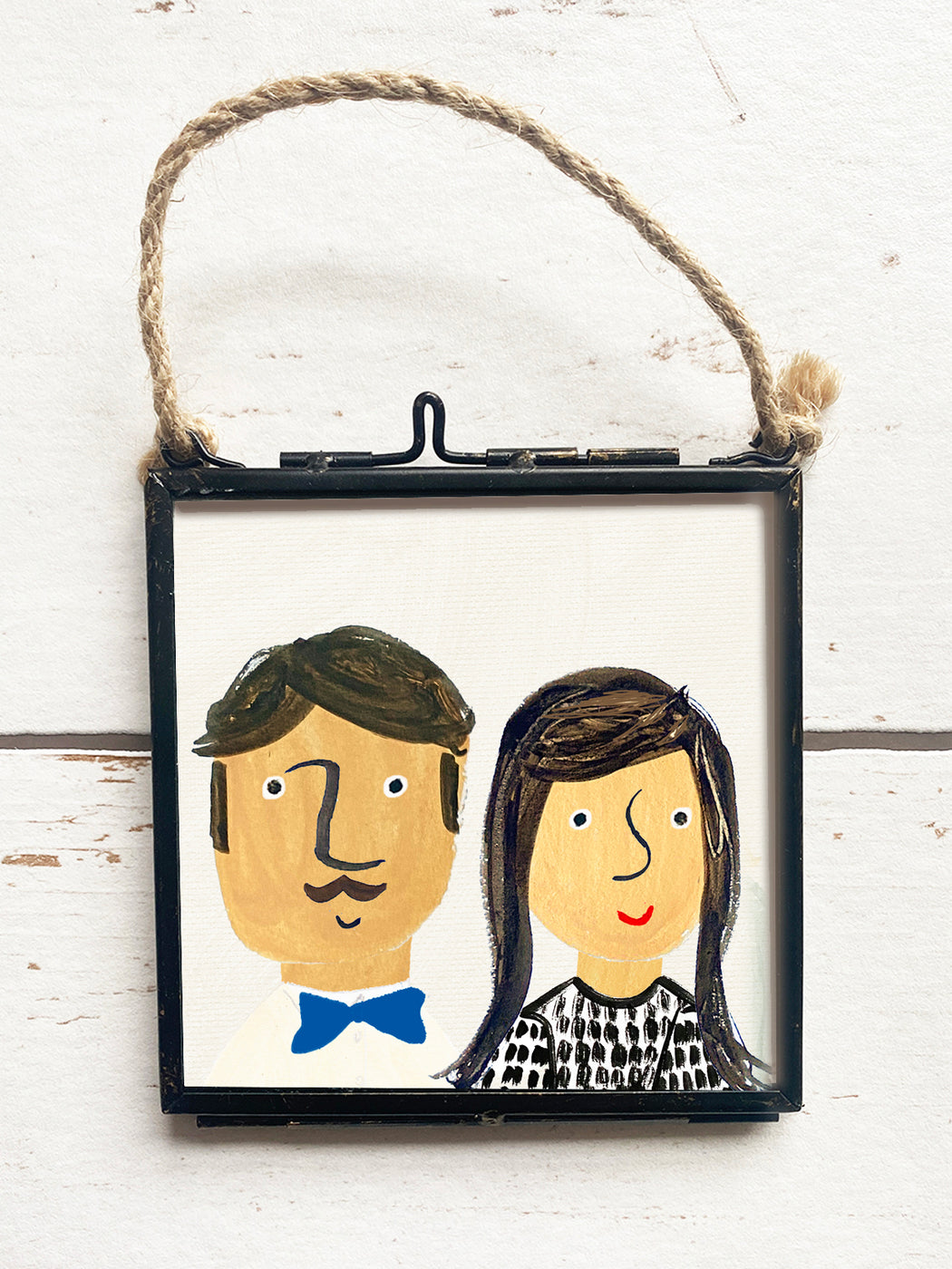 Personalised, Framed, Watercolour Portrait, 'The Couple'