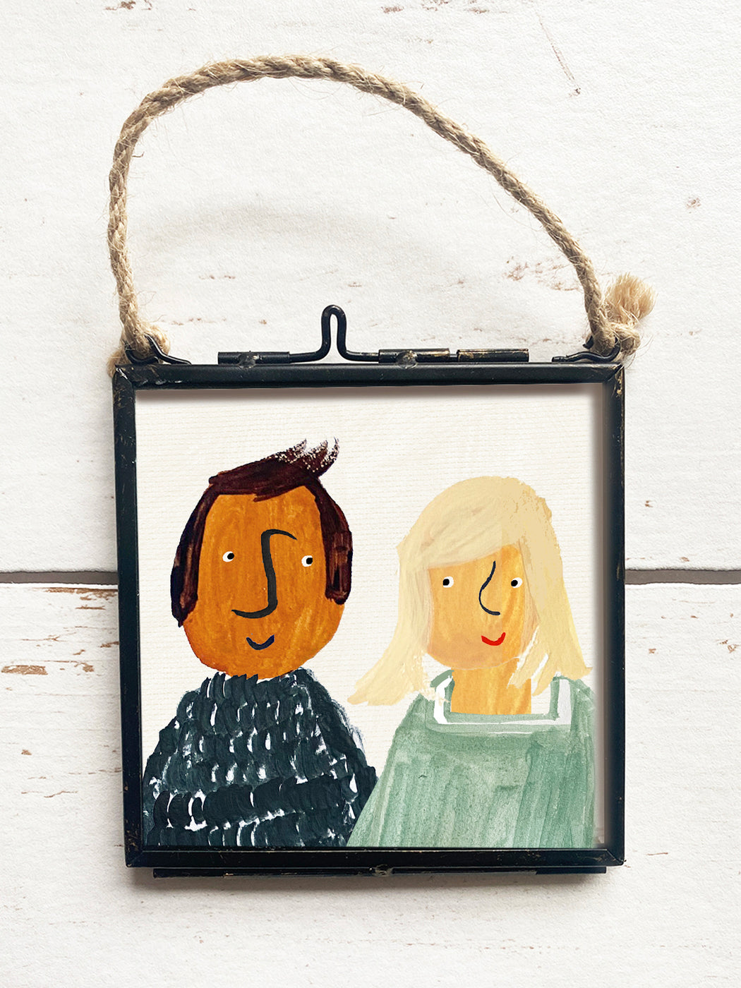 Personalised, Framed, Watercolour Portrait, 'The Couple'