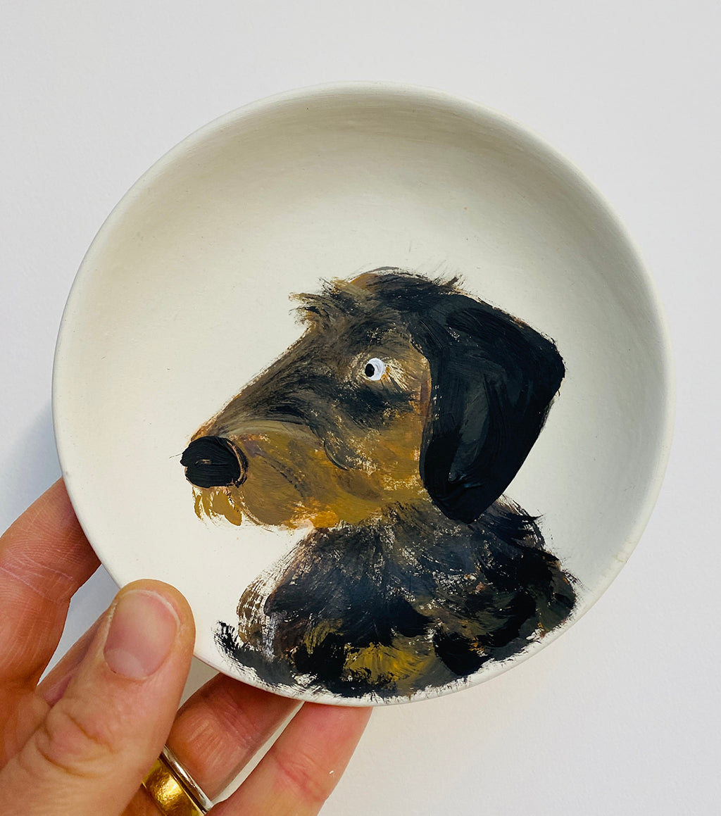 personalised mini-plate portrait