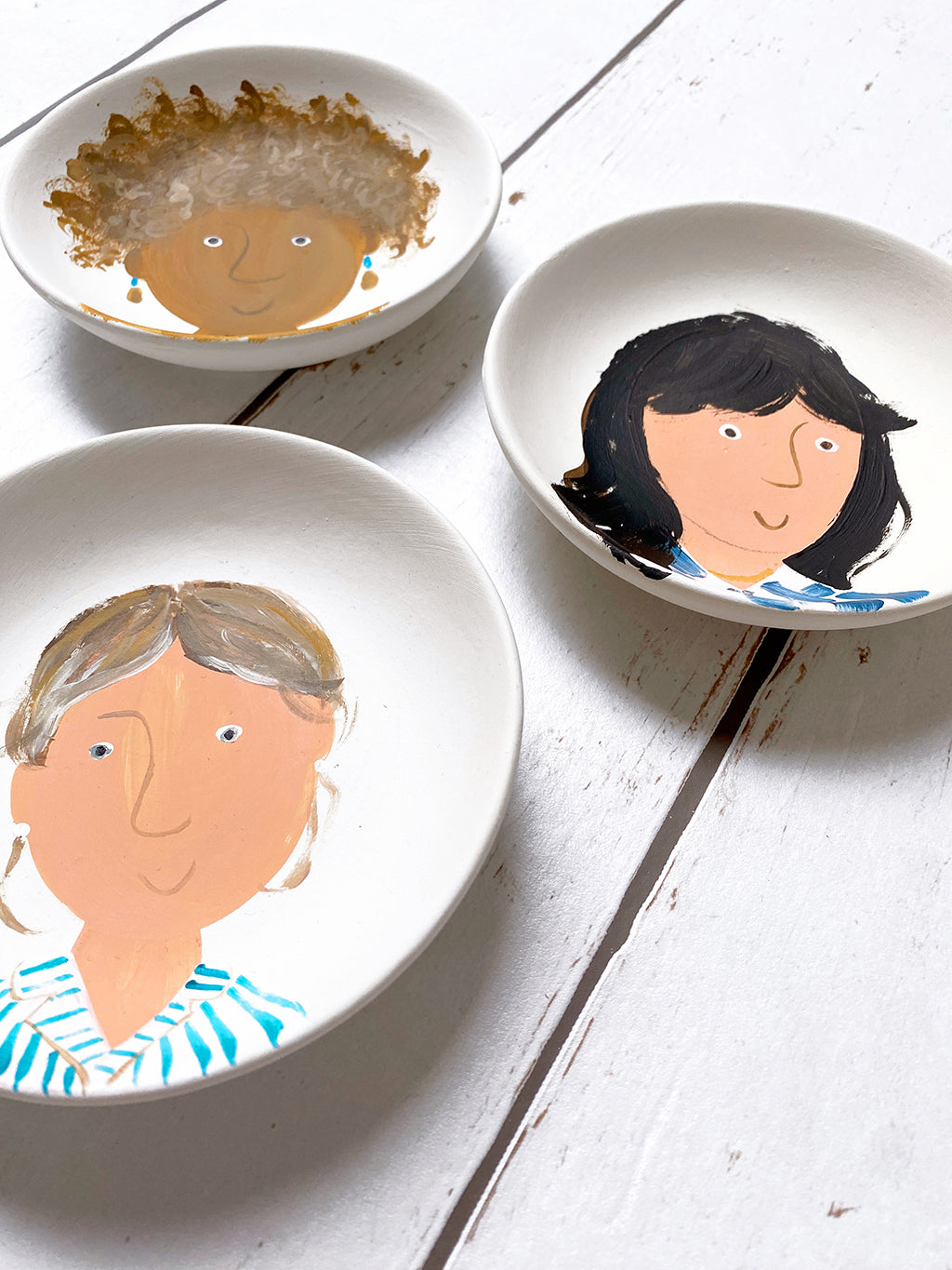 personalised mini-plate portrait