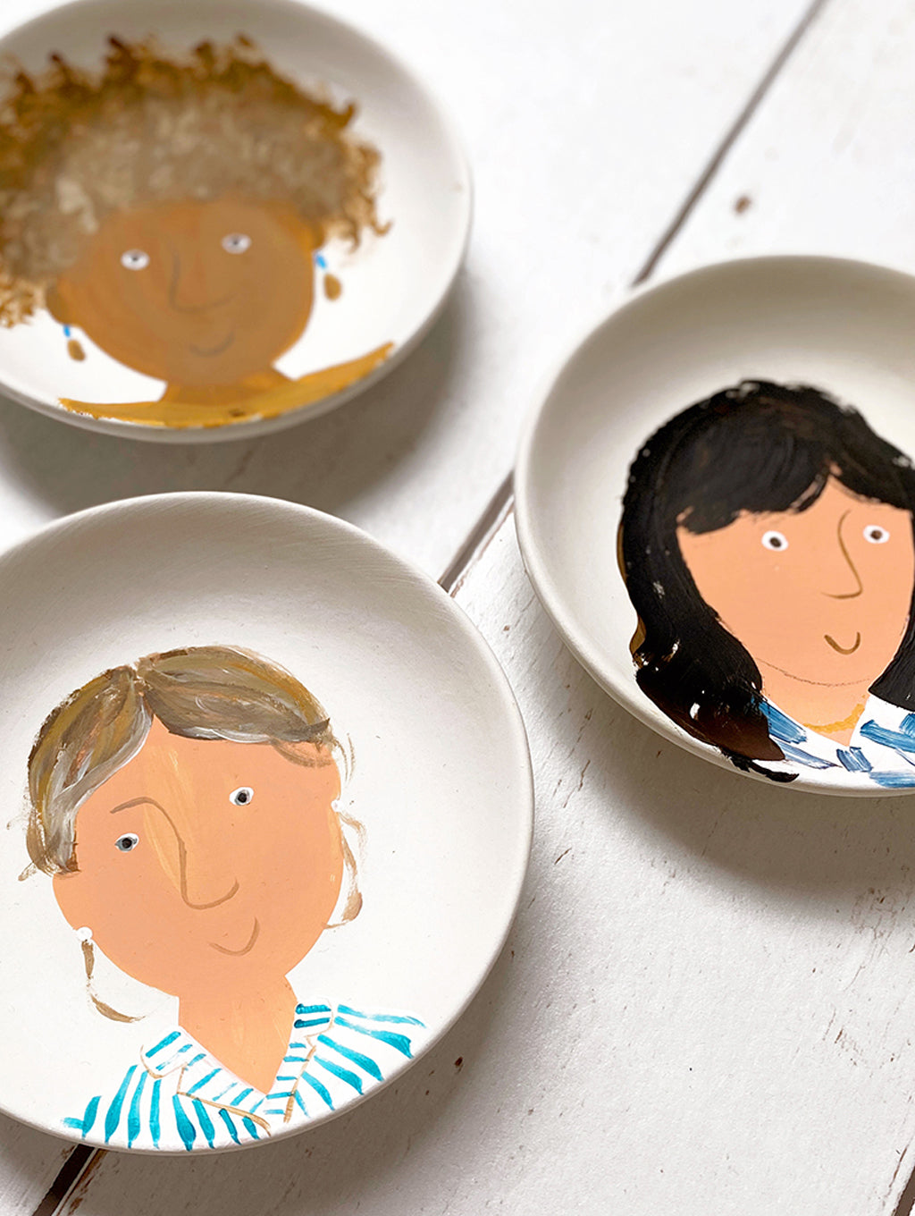personalised mini-plate portrait