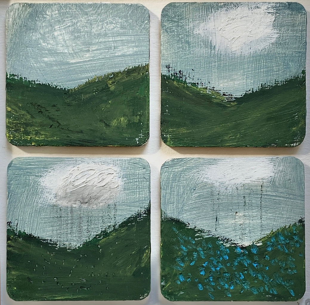 A Hill, A Shower And A Field Of Blue