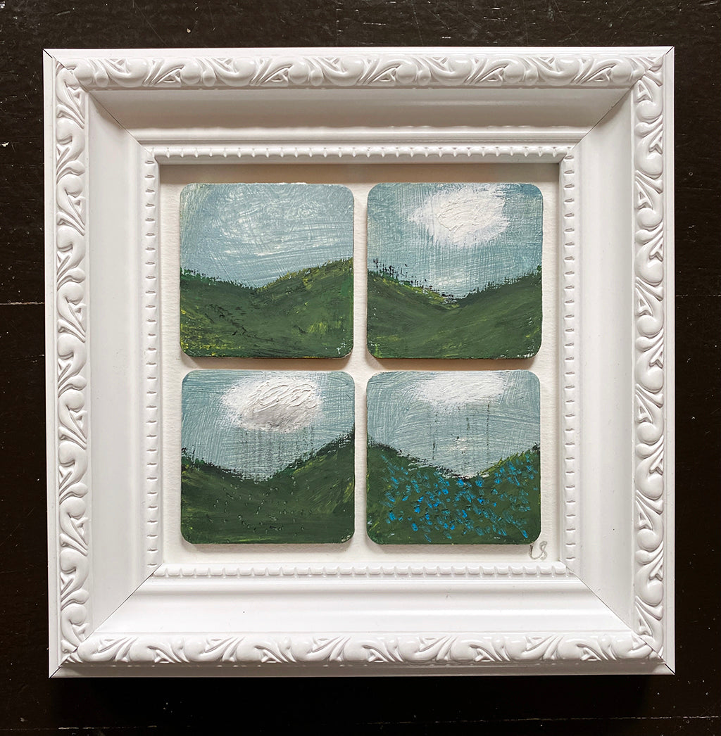 A Hill, A Shower And A Field Of Blue