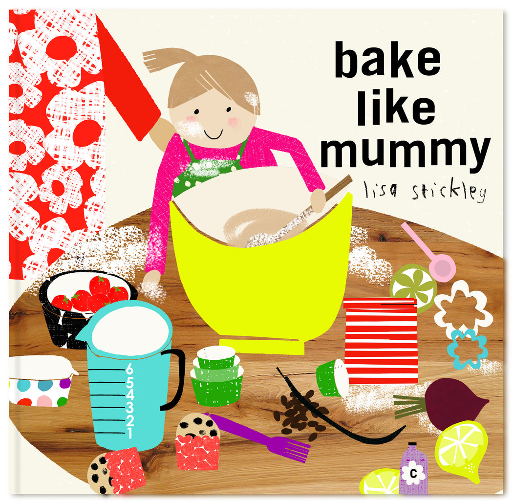 Bake Like Mummy, signed copy + original A4 black & white character drawing.