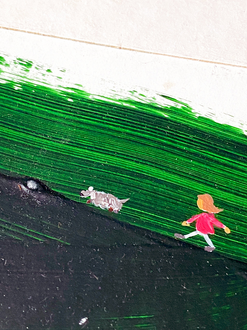Buck And Griffin Heading Up The Grassy Slope