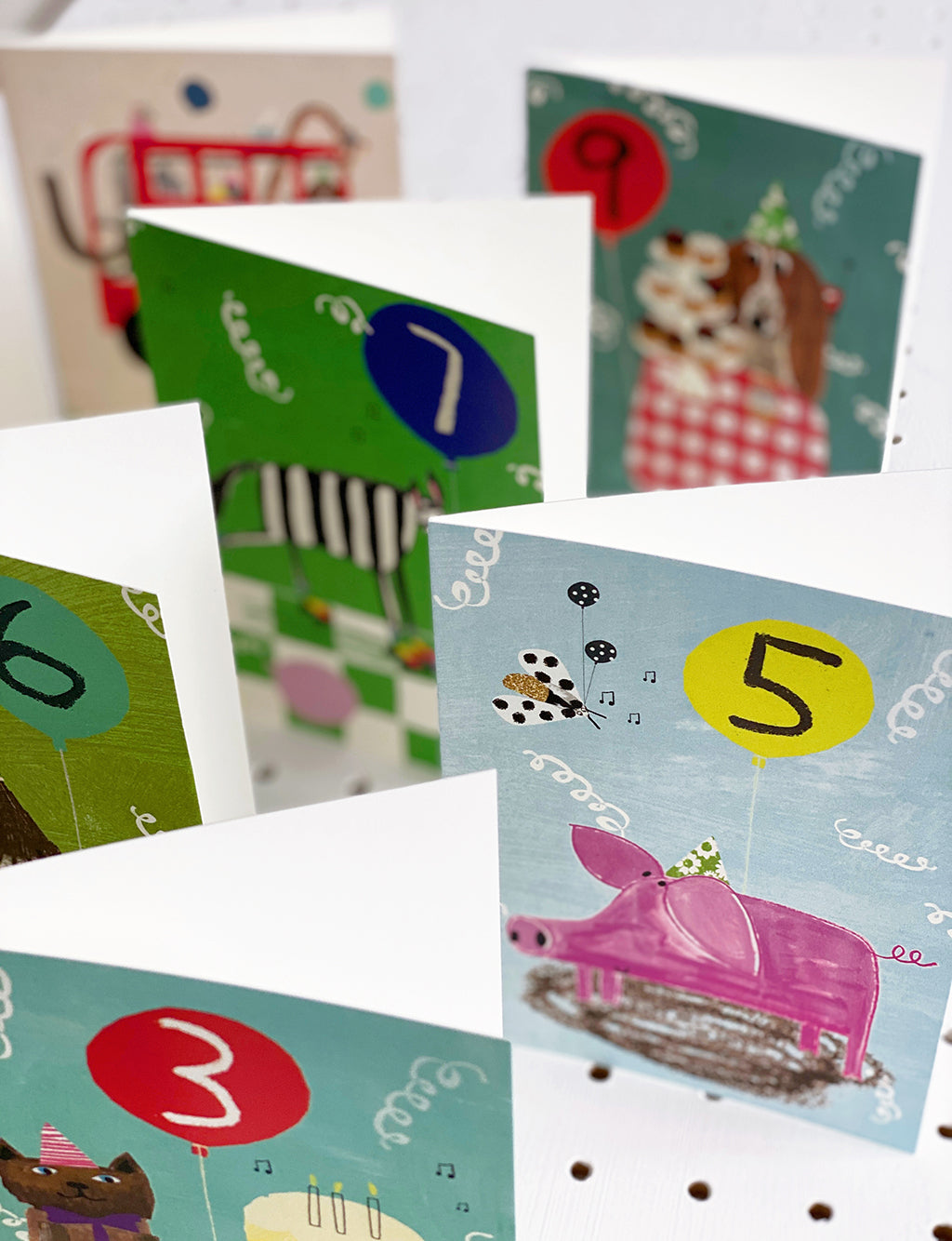 Set Of 10 Birthday Cards - ages 1-9