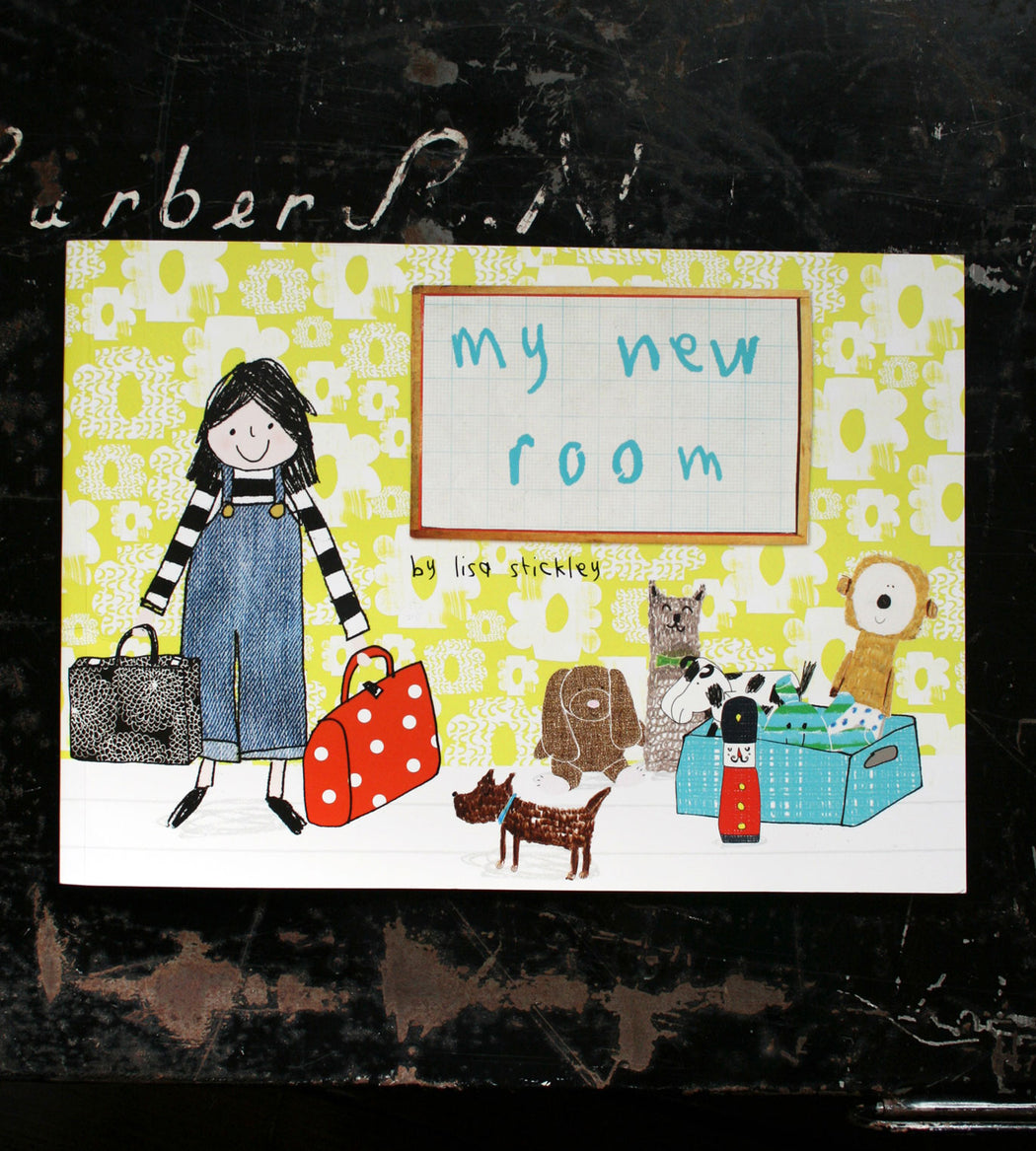 my new room, signed copy + original A4 black & white character drawing.