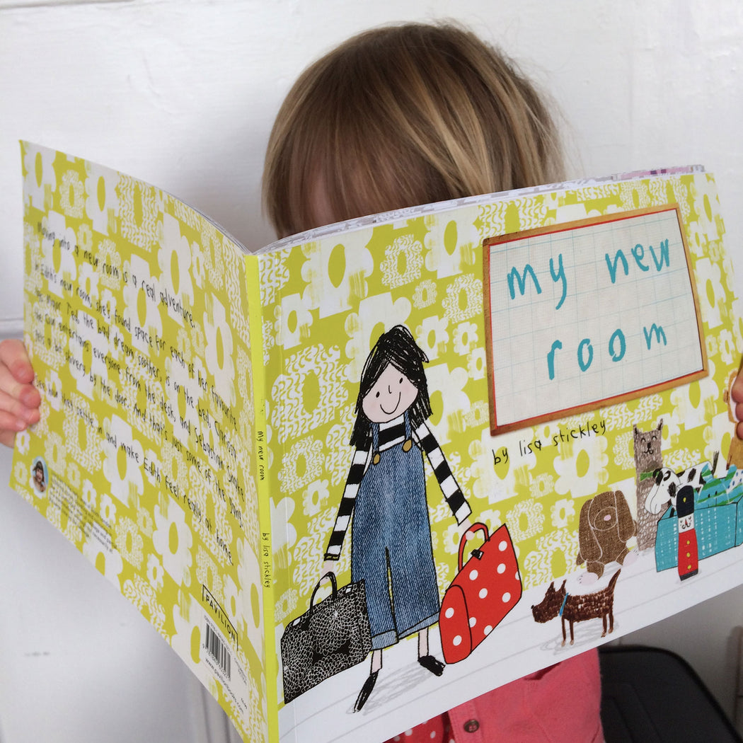 my new room, signed copy + original A4 black & white character drawing.