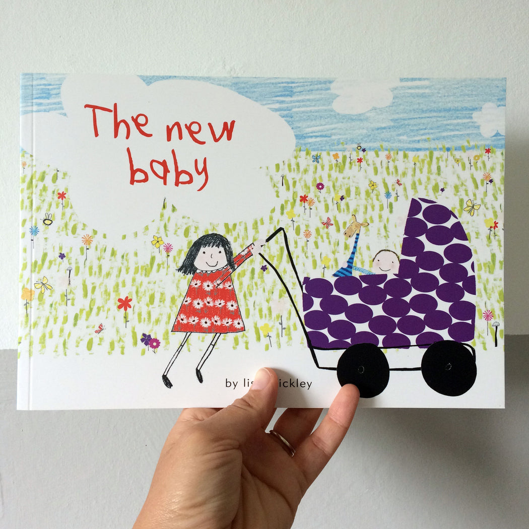 the new baby, signed copy + original A4 black & white character drawing.
