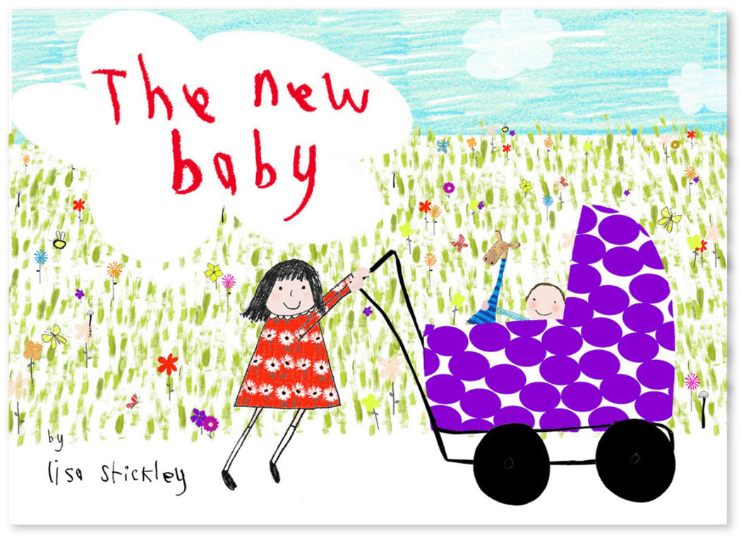 the new baby, signed copy + original A4 black & white character drawing.