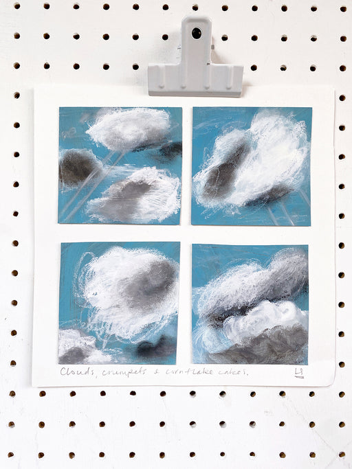 original painting, series of 4 clouds