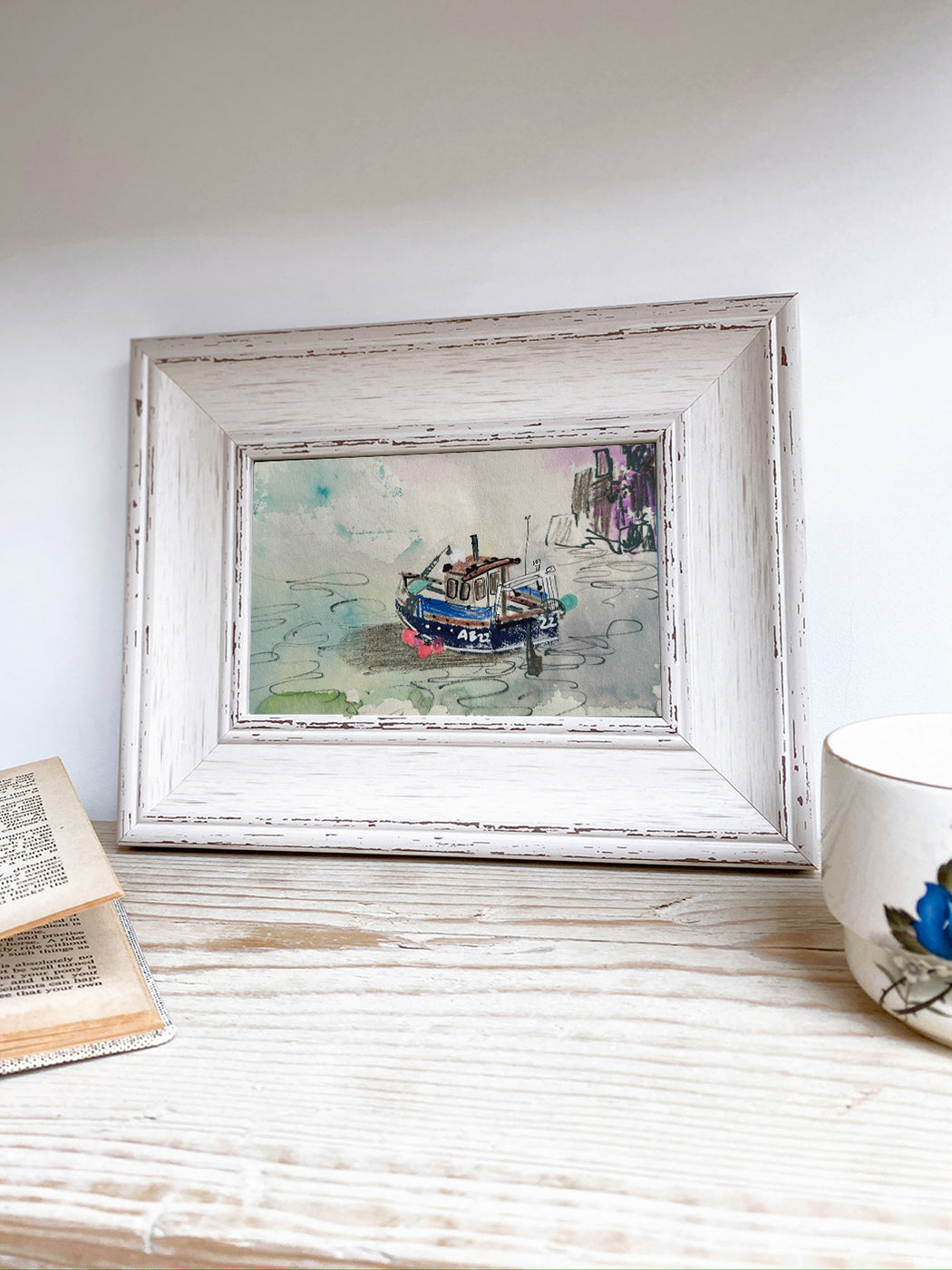 Limited edition signed A5 Print - Fishing Boat Number AB22