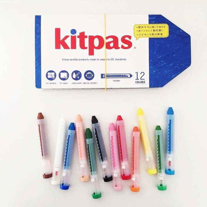 Kitpas Holder 12 Rice Bran Wax Crayons