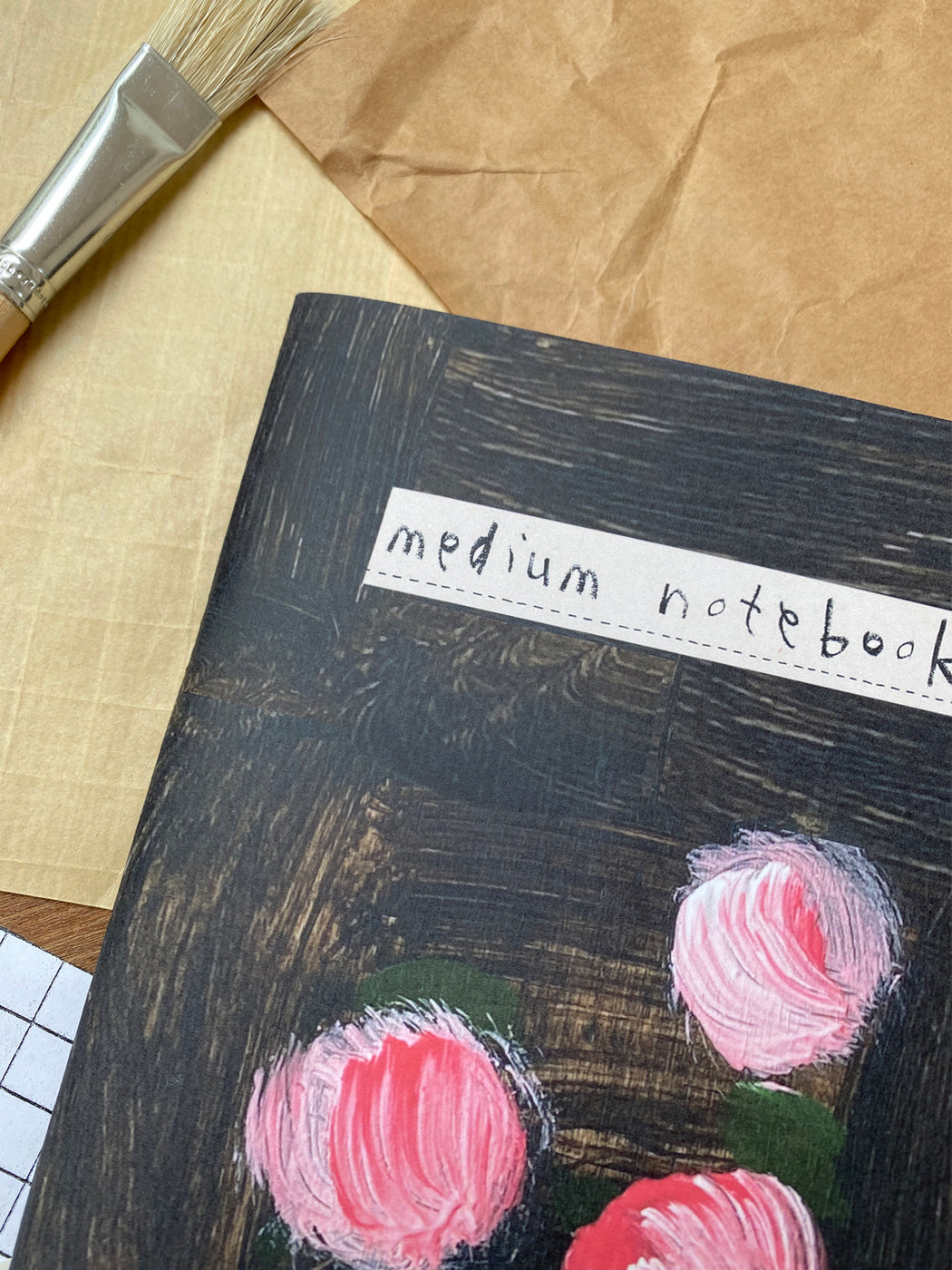 Medium Notebook - Edna's Flowers - A5 Lined