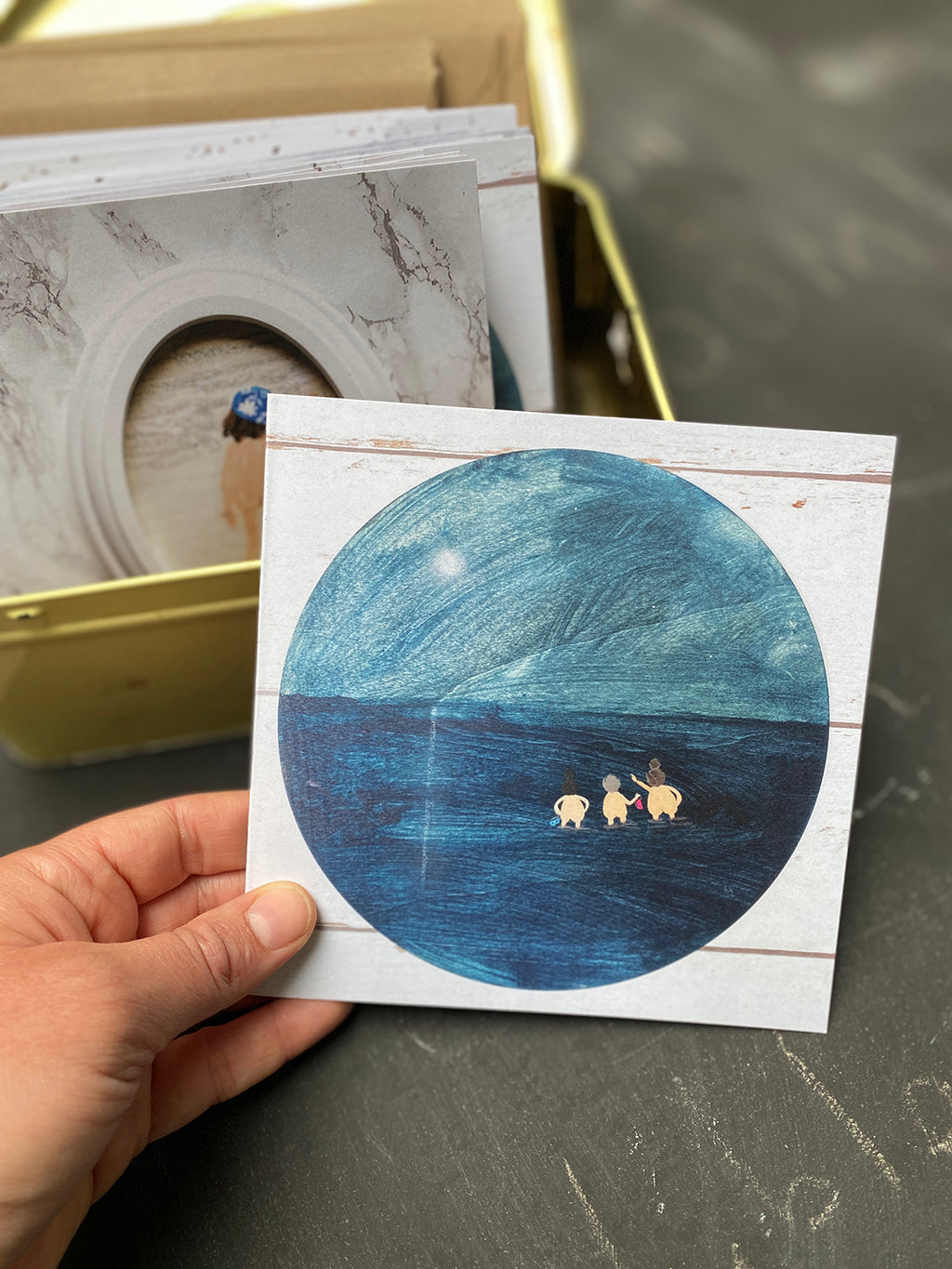 Notecard - Moonlit Paddlers