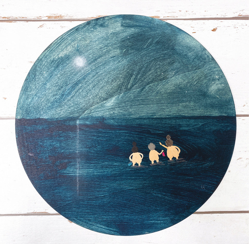 Notecard - Moonlit Paddlers