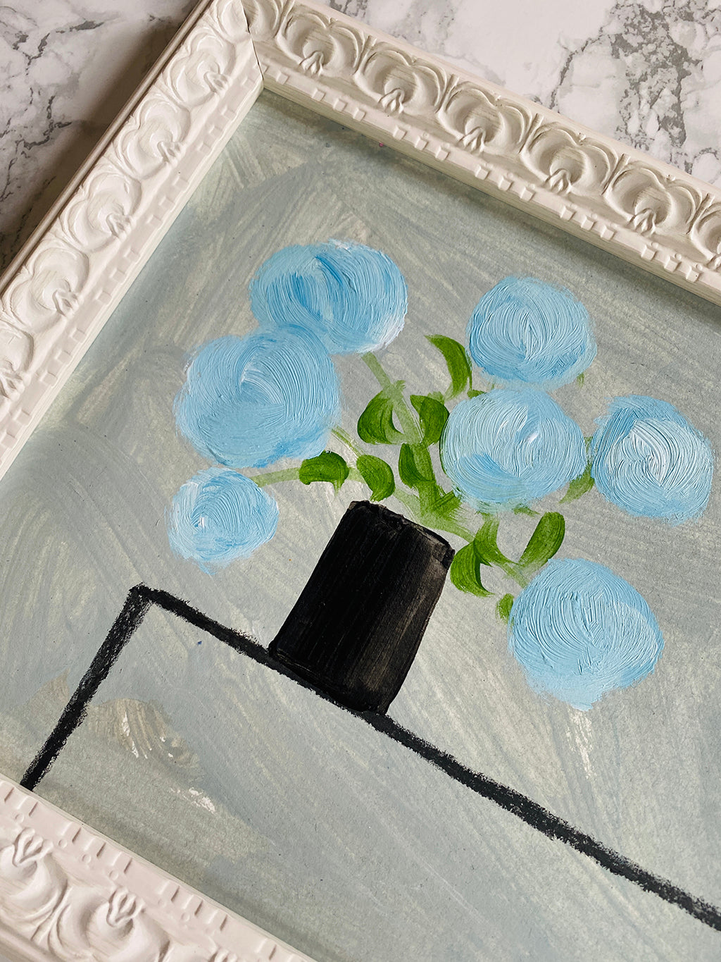 Blue Blooms In Aunty Jean's Vase