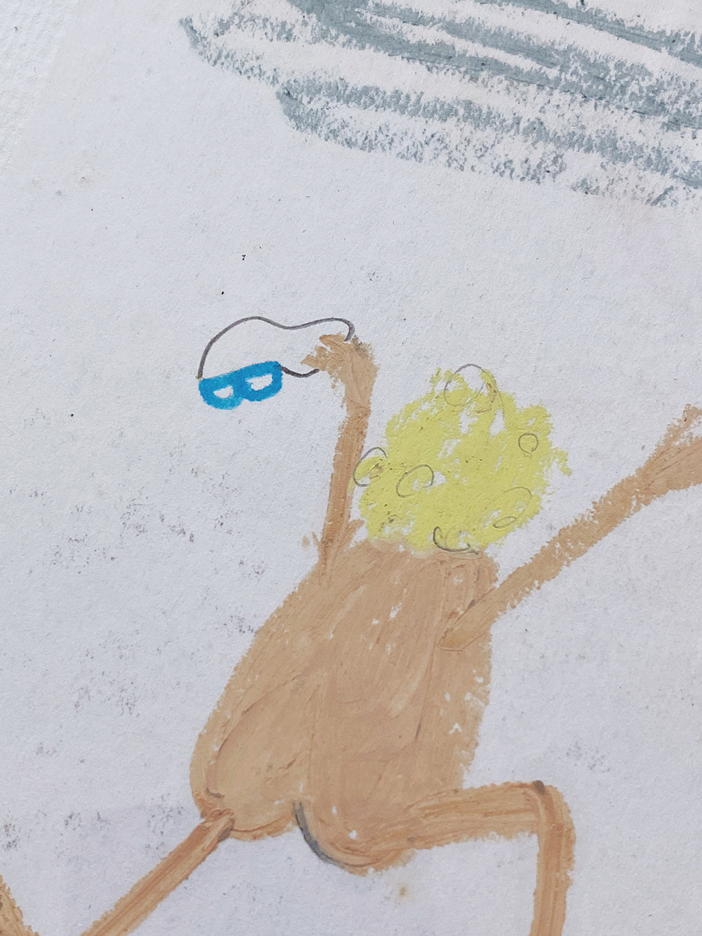 Mary Dashing Into The Sea With Blue Goggles