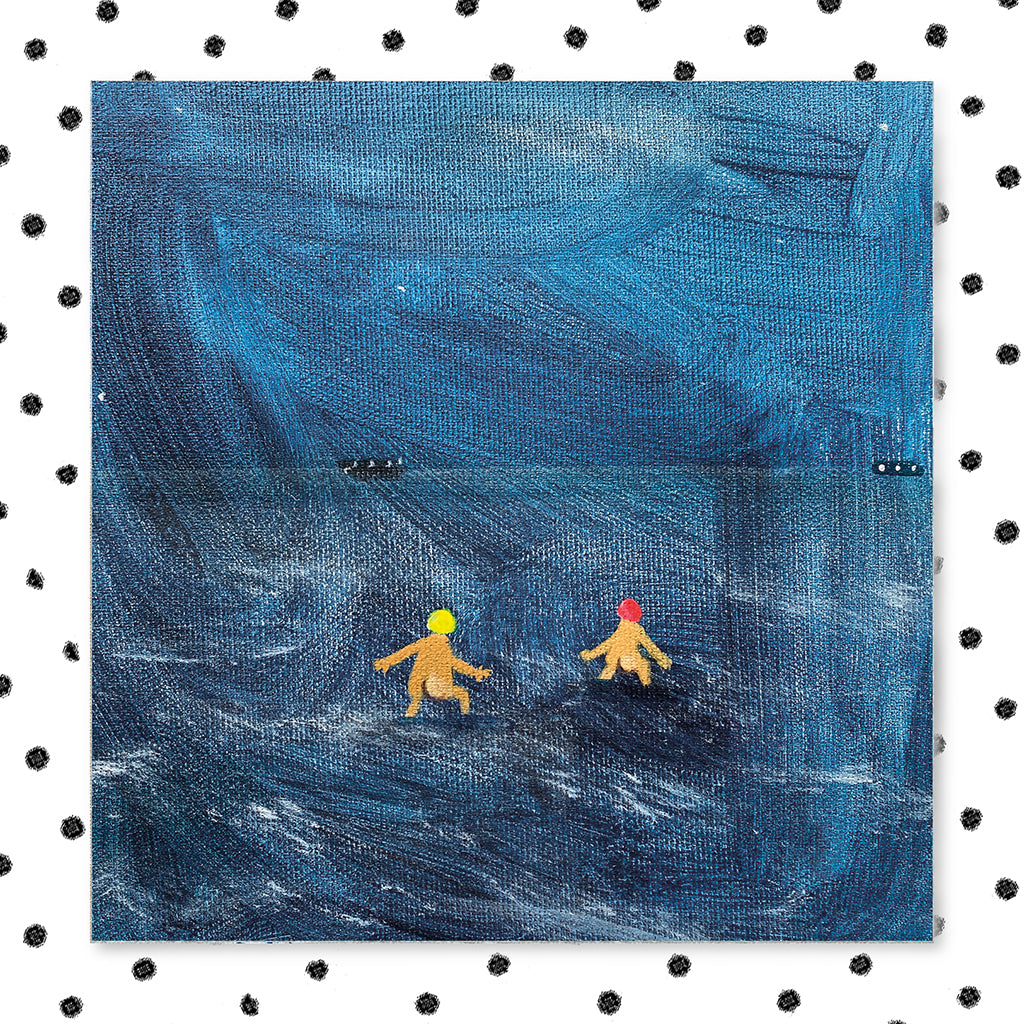 Set Of 4 Notecards - Cheeky Swimmers